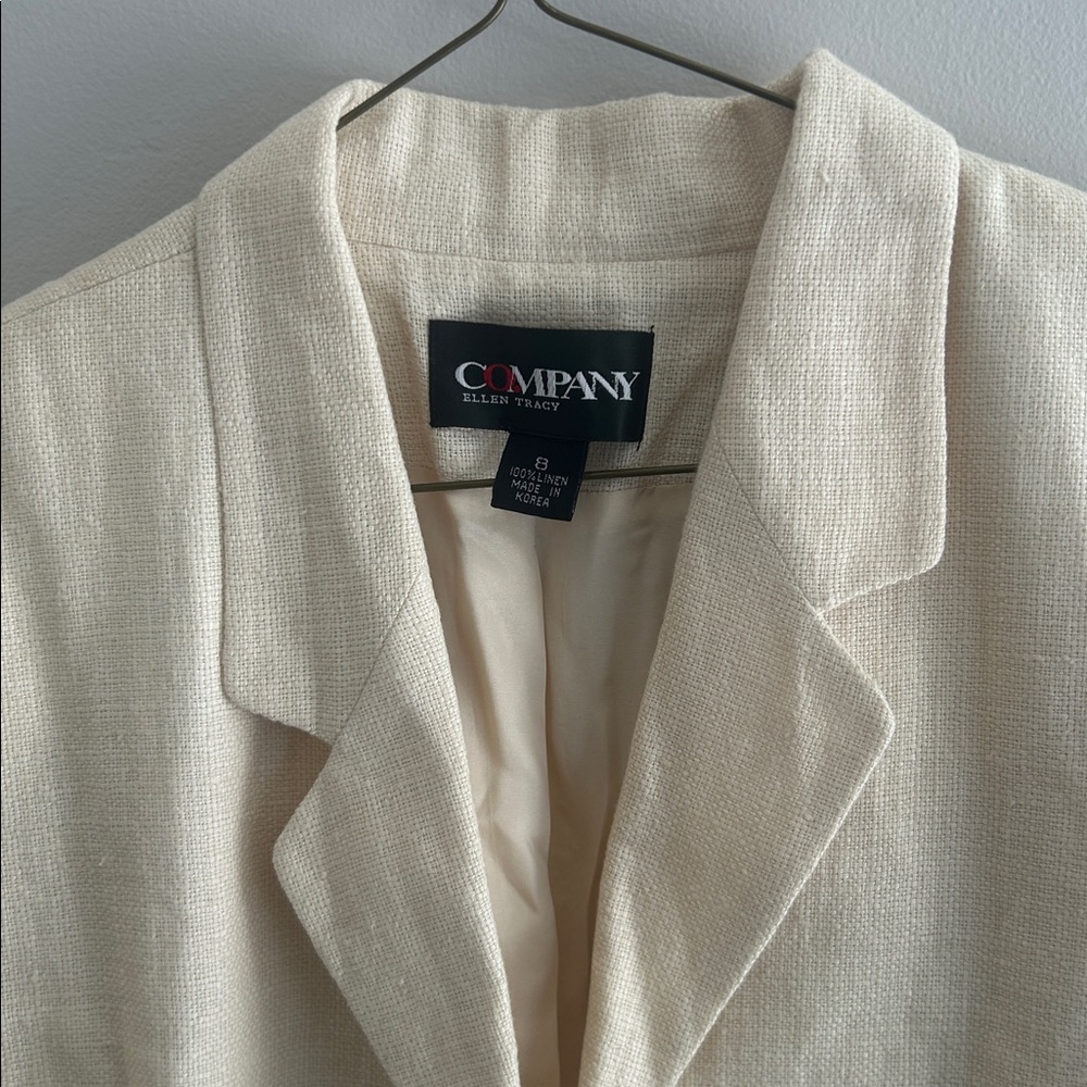 💛Cream linen blazer - Picture 3 of 6